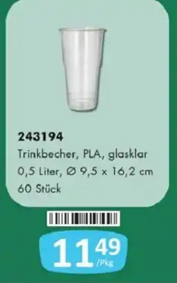 Kastner Trinkbecher, PLA, glasklar Angebot