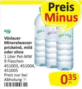 Vöslauer Mineralwasser prickelnd, mild oder ohne