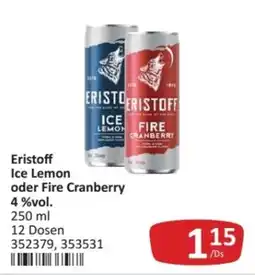 Kastner Eristoff Ice Lemon oder Fire Cranberry Angebot