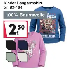 Woolworth Kinder Langarmshirt Angebot