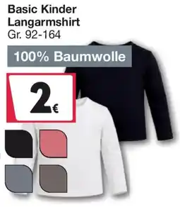 Woolworth Basic Kinder Langarmshirt Angebot
