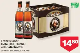 MPreis Franziskaner Hefe Hell, Dunkel oder alkoholfrei Angebot
