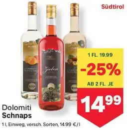 MPreis Dolomiti Schnaps Angebot
