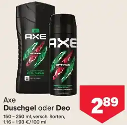 MPreis Axe Duschgel oder Deo Angebot