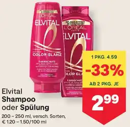 MPreis Elvital Shampoo oder Spülung Angebot