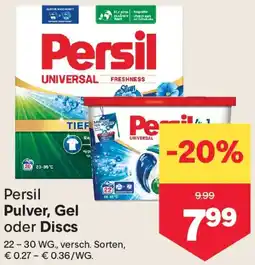 MPreis Persil Pulver, Gel oder Discs Angebot