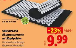 Lidl SENSIPLAST Akupressurmatte mit Kopfpolster Angebot
