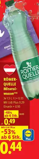 Lidl RÖMER QUELLE QUELLE Mineralwasser Angebot