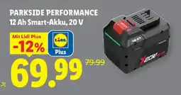 Lidl PARKSIDE PERFORMANCE 12 Ah Smart-Akku, 20 V Angebot