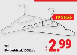 Lidl W5 Kleiderbügel, 10 Stück Angebot