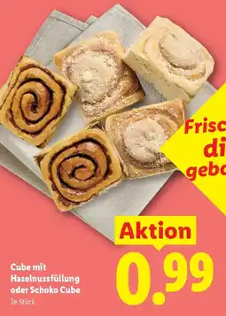Lidl Cube mit Haselnussfüllung oder Schoko Cube Angebot
