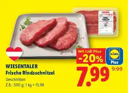 Lidl WIESENTALER Frische Rindsschnitzel Angebot