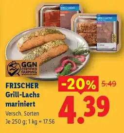 Lidl FRISCHER Grill-Lachs mariniert Angebot