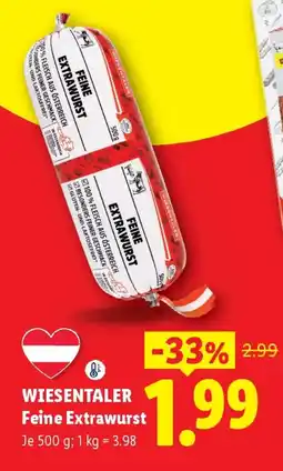 Lidl WIESENTALER Feine Extrawurst Angebot