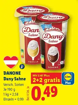 Lidl DANONE Dany Sahne Angebot