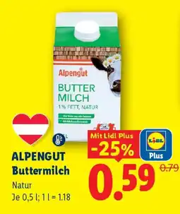 Lidl ALPENGUT Buttermilch Angebot