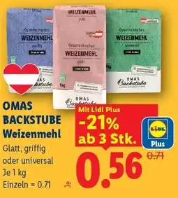 Lidl OMAS BACKSTUBE Weizenmehl Angebot