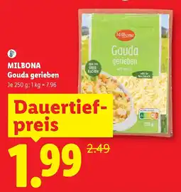 Lidl MILBONA Gouda gerieben Angebot