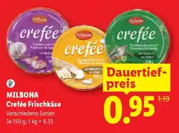 Lidl MILBONA Crefée Frischkäse Angebot