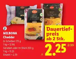Lidl MILBONA Cheddar Angebot