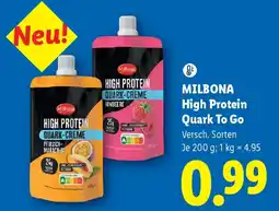 Lidl MILBONA High Protein Quark To Go Angebot
