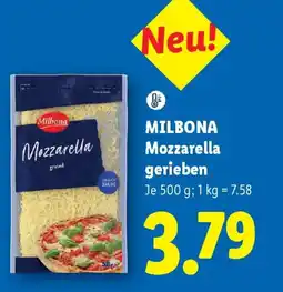 Lidl MILBONA Mozzarella gerieben Angebot