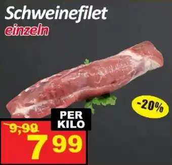 Schweinefilet einzeln