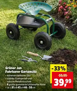 Thomas Philipps Grüner Jan Fahrbare Gartensitz Angebot
