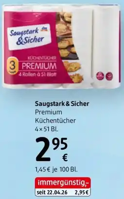 dm Saugstark & Sicher Premium Küchentücher Angebot