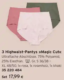 Tchibo Eduscho 3 Highwaist-Pantys Magic Cut Angebot