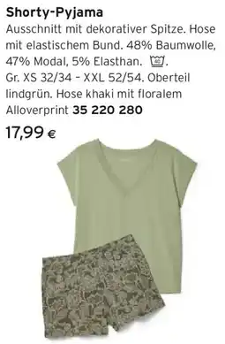 Tchibo Eduscho Shorty-Pyjama Angebot