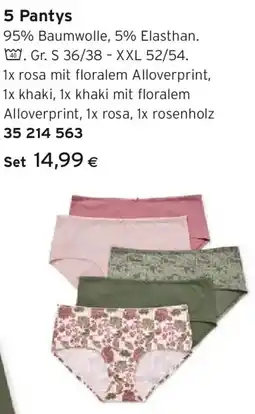 Tchibo Eduscho 5 Pantys Angebot