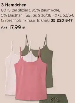 Tchibo Eduscho 3 Hemdchen Angebot