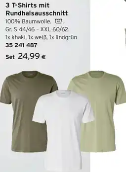 Tchibo Eduscho 3 T-Shirts mit Rundhalsausschnitt Angebot