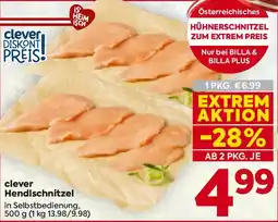 Billa clever Hendlschnitzel Angebot