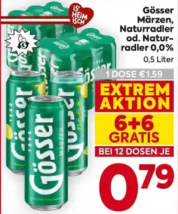Billa Gösser Märzen, Naturradler od. Naturradler 0,0% Angebot