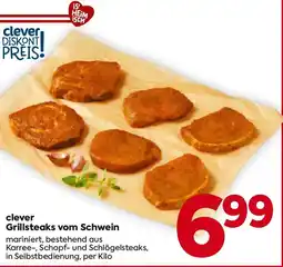 Billa clever Grillsteaks vom Schwein Angebot