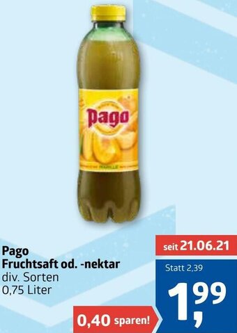 ADEG Pago Fruchtsaft Od. Nektar 0.75 Liter Angebot