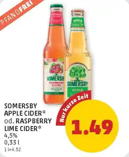 PENNY Somersby apple cider od. raspberry lime cider Angebot