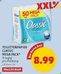 PENNY Toilettenpapier classic mega pack Angebot