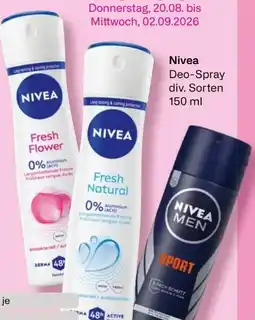 Bipa Nivea Deospray Angebot