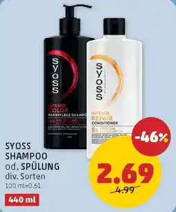 PENNY Syoss shampoo od. spülung Angebot