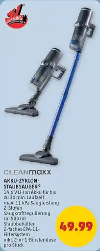 PENNY Cleanmaxx akku zyklon staubsauger Angebot