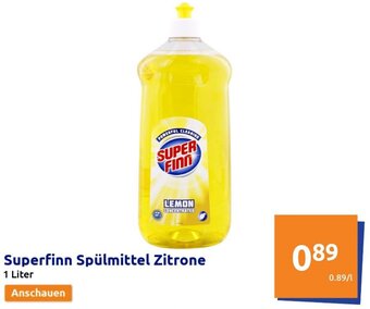 Action Superfinn Spülmittel Zitrone 1 Liter Angebot