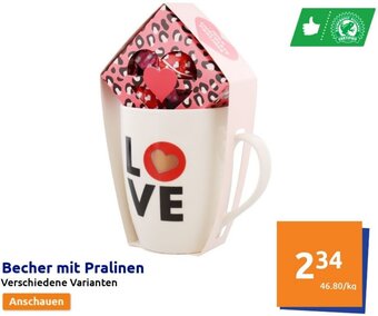 Action Becher Mit Pralinen Angebot