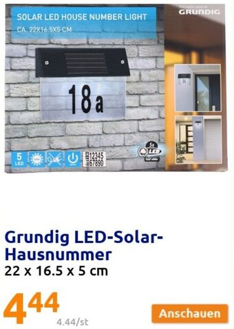 Action Grundig LED-Solar-Hausnummer Angebot
