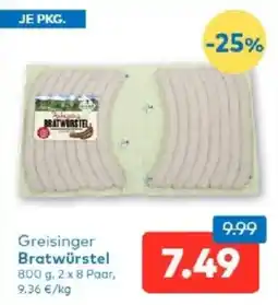 T&G Greisinger Bratwürstel Angebot