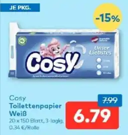 T&G Cosy Toilettenpapier Weiß Angebot