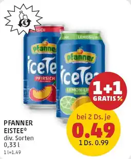 PENNY Pfanner eistee Angebot