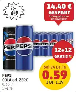 PENNY Pepsi cola od. zero Angebot